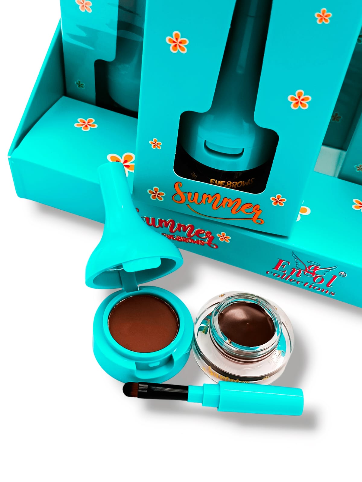 Kit 2 En 1 Betún Para Cejas Chocolate Summer Engol