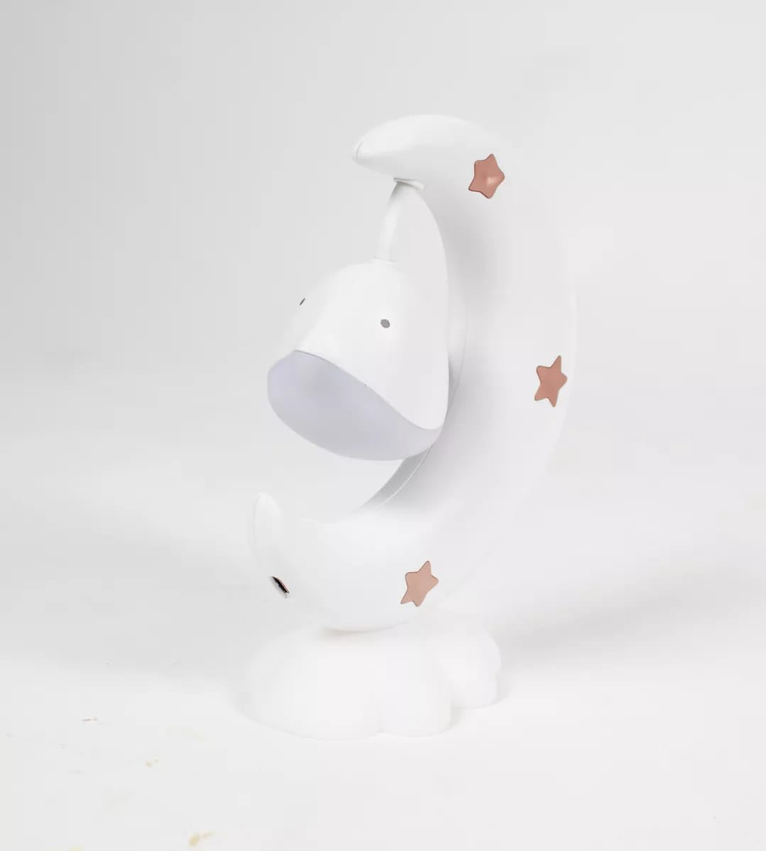 Lampara Luna Con Pajarito White LED Lamp