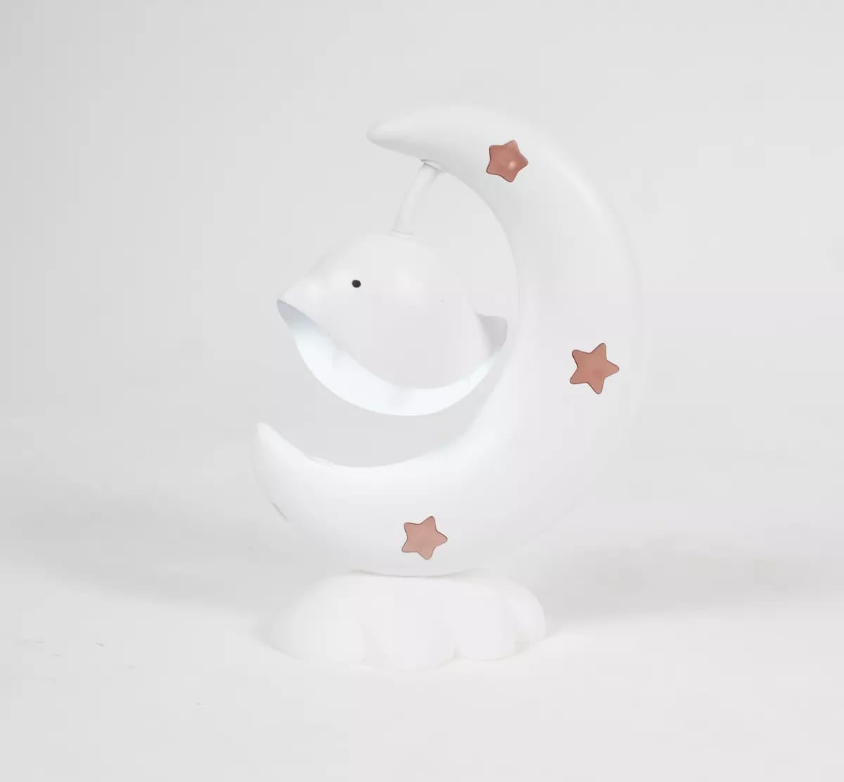 Lampara Luna Con Pajarito White LED Lamp