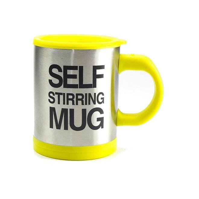 Vaso Mezclador Self Stirring Mug Yellow